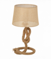 Hemp Rope Linen Shade Table Lamp Beige
