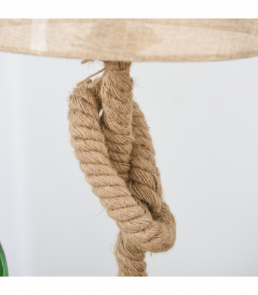 Hemp Rope Linen Shade Table Lamp Beige