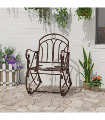 Iron Rocking Chair-Bronze