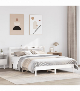 vidaXL Bed Frame without Mattress White 160x200 cm Solid Wood Pine