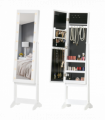 LED Mirrored Jewellery Cabinet, 36Lx30Wx136H cm-White