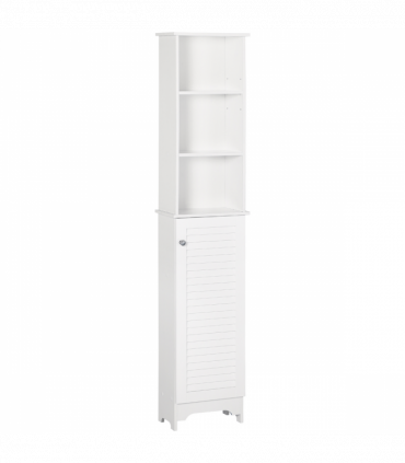 MDF 6-Tier    Tall Bathroom Storage Cabinet White 34cmx20cmx165cm