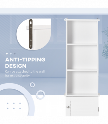 MDF 6-Tier    Tall Bathroom Storage Cabinet White 34cmx20cmx165cm