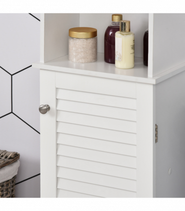 MDF 6-Tier    Tall Bathroom Storage Cabinet White 34cmx20cmx165cm