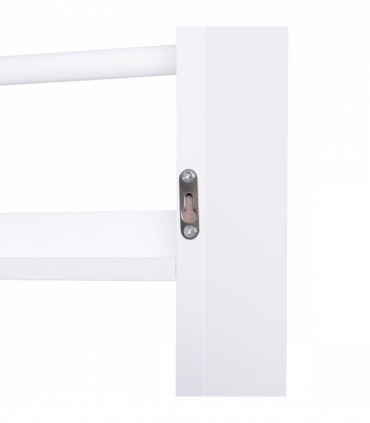 MDF Wall-Mounted 4-Tier Magazine Shelf Rack - White, 59cm x 12cm x 113cm