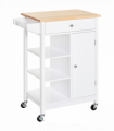 MDF Kitchen Storage Trolley White