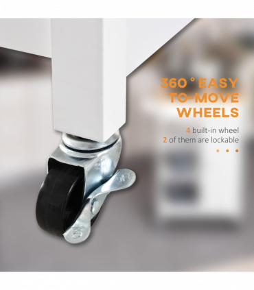 MDF Kitchen Storage Trolley White