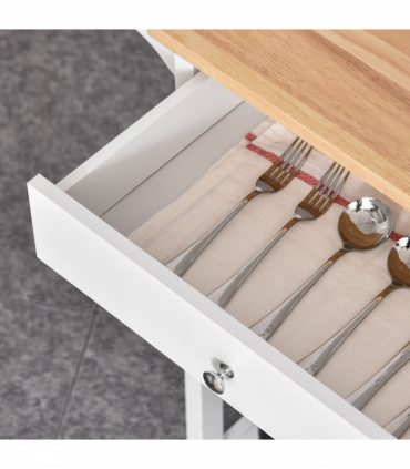 MDF Kitchen Storage Trolley White