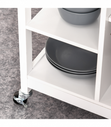 MDF Kitchen Storage Trolley White