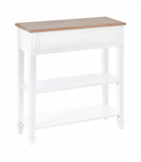 MDF Wide Drawer Console Table White