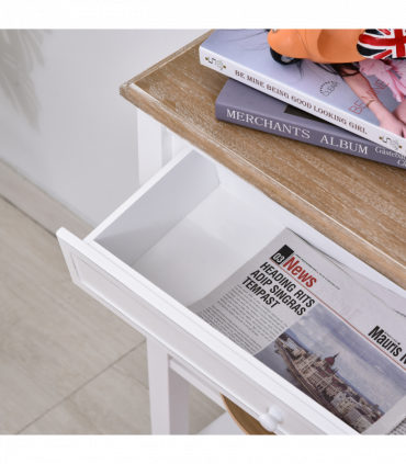 MDF Wide Drawer Console Table White