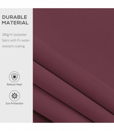 Awning Manual Retractable Red 295cm x 250cm x 160cm Polyester PU Coating