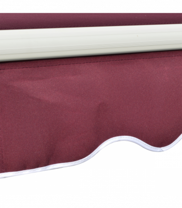Awning Manual Retractable Red 295cm x 250cm x 160cm Polyester PU Coating