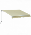 Manual Retractable Awning 100% polyester Cream 295cm x 250cm x 160cm
