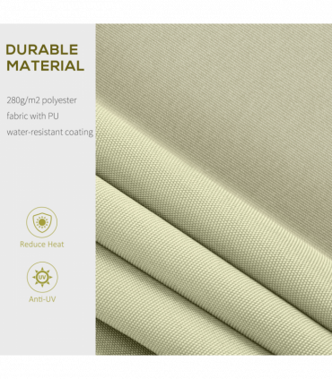 Manual Retractable Awning 100% polyester Cream 295cm x 250cm x 160cm