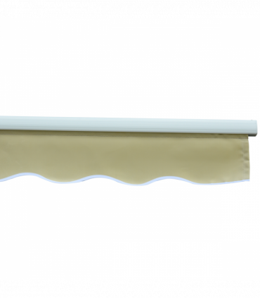 Manual Retractable Awning 100% polyester Cream 295cm x 250cm x 160cm