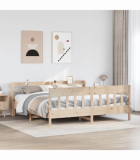vidaXL Bed Frame without Mattress 180x200 cm Super King Solid Wood Pine