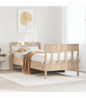 vidaXL Bed Frame without Mattress 100x200 cm Solid Wood Pine