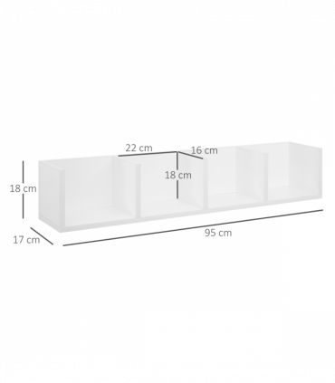 Multi-Media Wooden Shelf-White Home