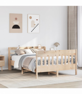 vidaXL Bed Frame without Mattress 150x200 cm King Size Solid Wood Pine