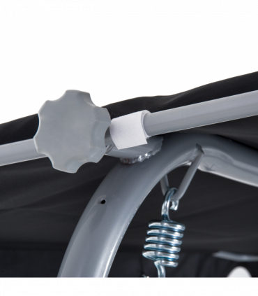 Outdoor 3-Seater Swing Chair-Black