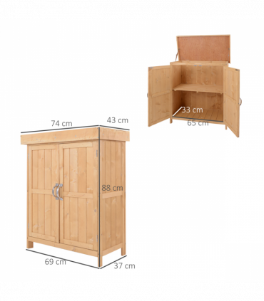 Outdoor Garden Storage Shed, Cedarwood-Burlywood Colour