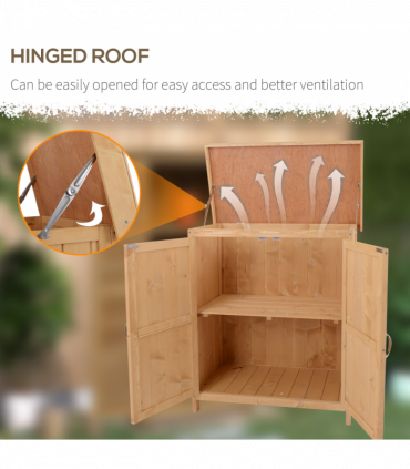 Outdoor Garden Storage Shed, Cedarwood-Burlywood Colour