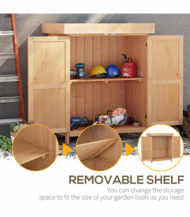 Outdoor Garden Storage Shed, Cedarwood-Burlywood Colour