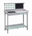 Outdoor Wooden Potting Table Bench Workstation Planting Shelves