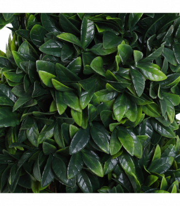 PE Set of 2 Artificial Boxwood Spiral Topiary Plant Tree's Green