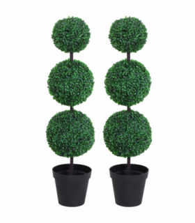 Artificial Boxwood Topiary Trees