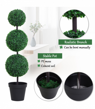 Artificial Boxwood Topiary Trees