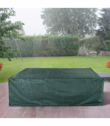 Outdoor Furniture Cover PVC Coated Large Square 600D Waterproof Green