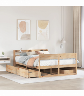 vidaXL Bed Frame without Mattress 160x200 cm Solid Wood Pine