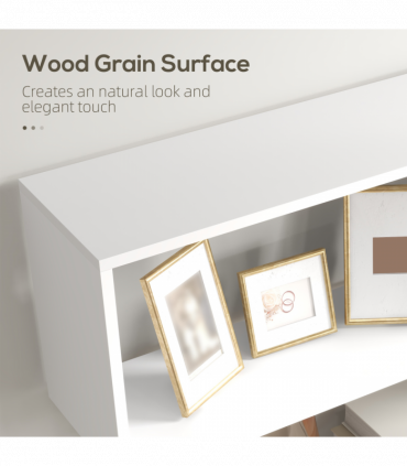 Particle Board 6-Tier Asymmetrical Shelving Unit White