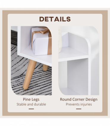 Particle Board Multi-Compartment Shelving Unit White/Brown