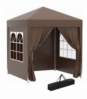 Pop Up Gazebo Canopy, size (2 x 2m)- Coffee