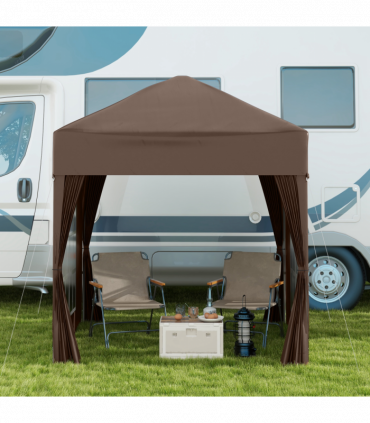Pop Up Gazebo Canopy, size (2 x 2m)- Coffee