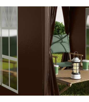Pop Up Gazebo Canopy, size (2 x 2m)- Coffee
