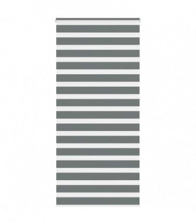 vidaXL Zebra Blind Dark Grey 115x230 cm Fabric Width 110.9 cm Polyester