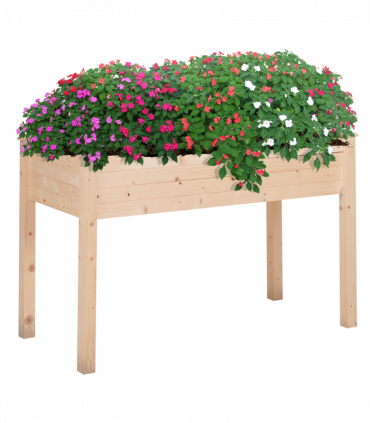 Raised Wood Garden Bed Planter Vegetables Grow Flower Herbs Box Kit