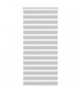 vidaXL Zebra Blind Light Grey 110x230 cm Fabric Width 105.9 cm Polyester