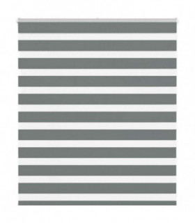 vidaXL Zebra Blind Dark Grey 125x100 cm Fabric Width 120.9 cm Polyester