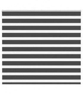 vidaXL Zebra Blind Black 155x150 cm Fabric Width 150.9 cm Polyester