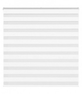 vidaXL Zebra Blind White 140x100 cm Fabric Width 135.9 cm Polyester