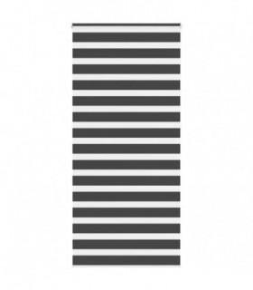 vidaXL Zebra Blind Black 110x230 cm Fabric Width 105.9 cm Polyester