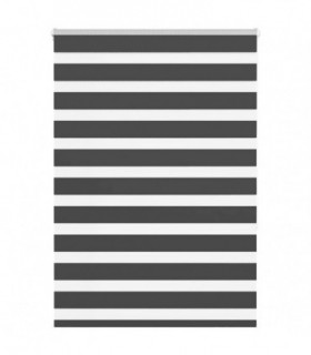 vidaXL Zebra Blind Black 95x150 cm Fabric Width 90.9 cm Polyester