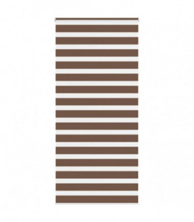 vidaXL Zebra Blind Brown 115x230 cm Fabric Width 110.9 cm Polyester