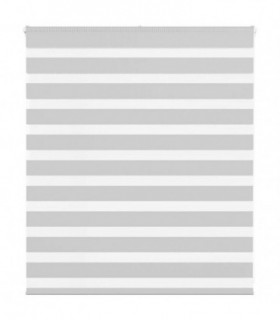 vidaXL Zebra Blind Light Grey 125x100 cm Fabric Width 120.9 cm Polyester