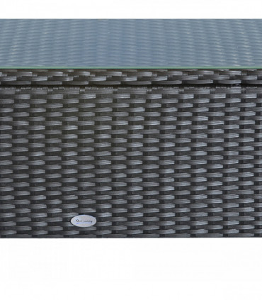 Rattan Coffee Table-Black